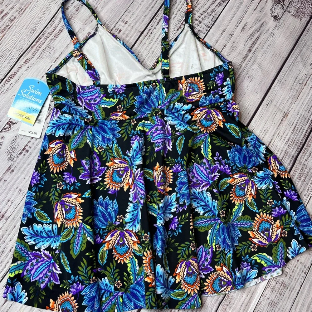 Swim Solutions Tankini Swim Top with Underwire - Picture 4 of 4